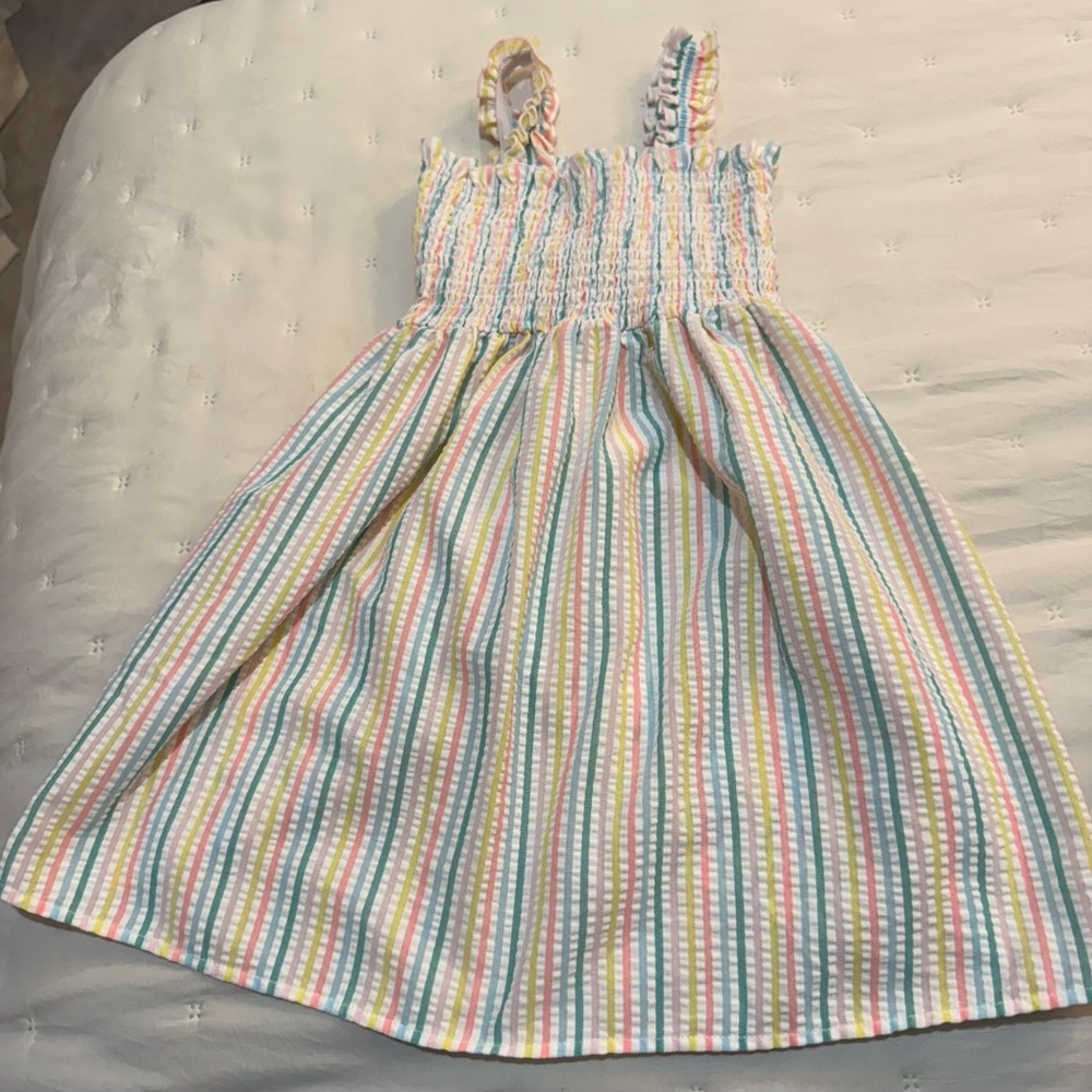 Chenault Girl Girl’s Striped Seersucker Dress NWOT Size 5